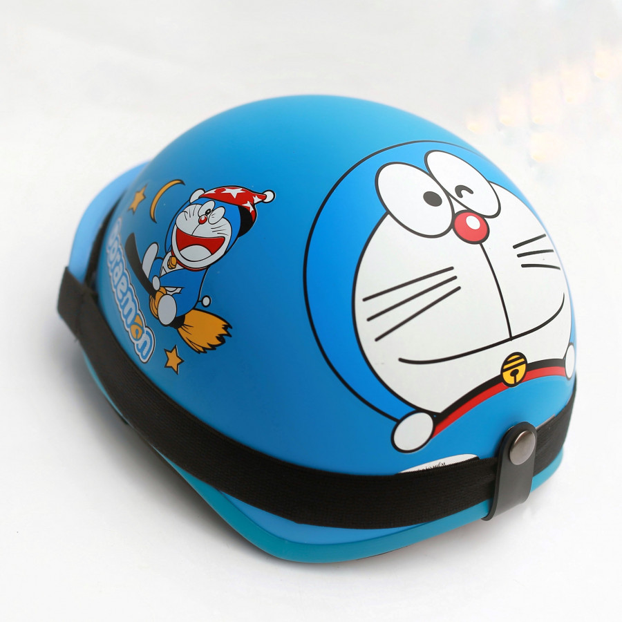 Mũ phượt Doraemon kèm kính X400 viền xanh 