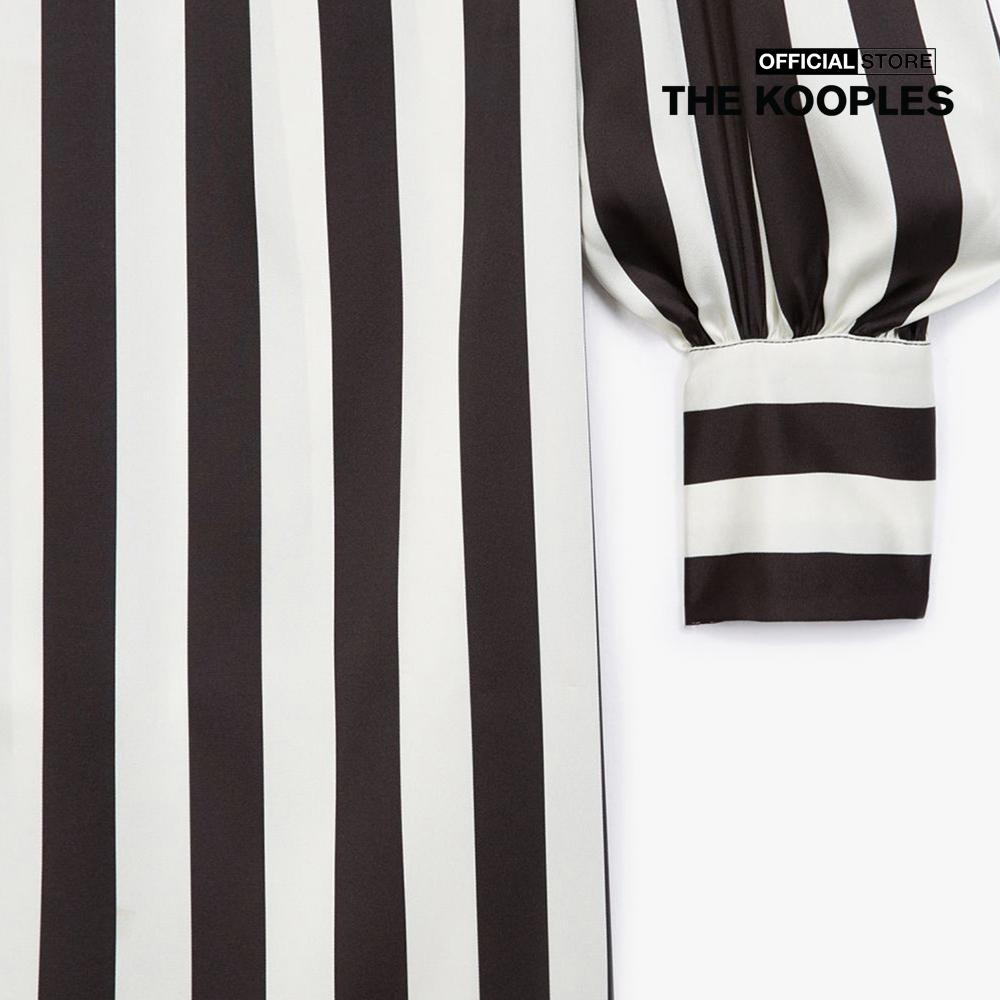 THE KOOPLES - Đầm mini cổ trụ tay dài Striped FROB21022K