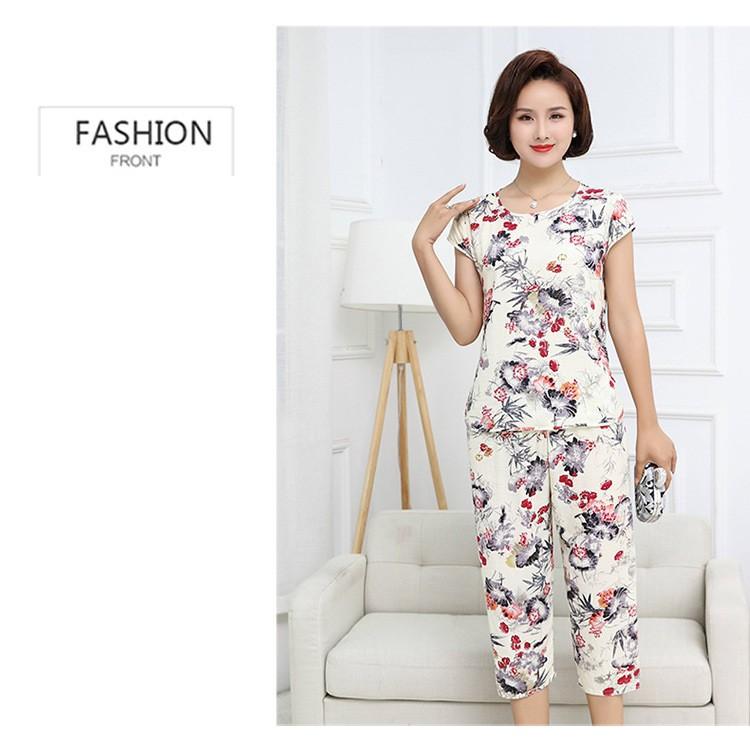 Bộ mặc nhà trung niên cho mẹ loại 1