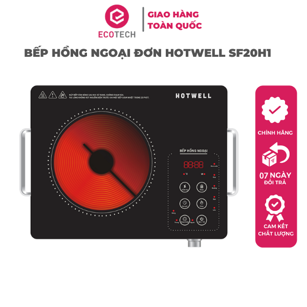 Bếp Hồng Ngoại Đơn HOTWELL SF20H1, Bảo Hành 12 Tháng, 1 Đổi 1 Trong 100 Ngày - Hàng Chính Hãng