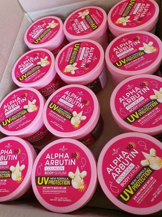 Kem Dưỡng Trắng Chống Nắng Toàn Thân Alpha Arbutin Collagen SPF50 New UV Cream Protection 500ml ( không xuất hóa đơn đỏ )