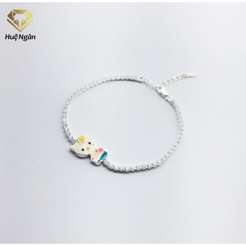 Hình ảnh Lắc tay bạc 925 Huệ Ngân - Mèo Kitty X1