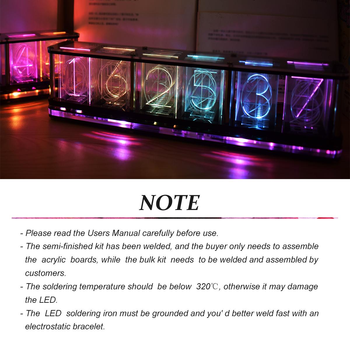 DS3231 Digital LED Alarm Clock Kit Large Font 6-digit Display Electronic Clock Bulk Music Spectrum Display Clock Module
