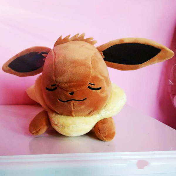 Gấu Bông Pokemon Eevee Nằm (40 Cm) Gb72 (Nâu Cam)