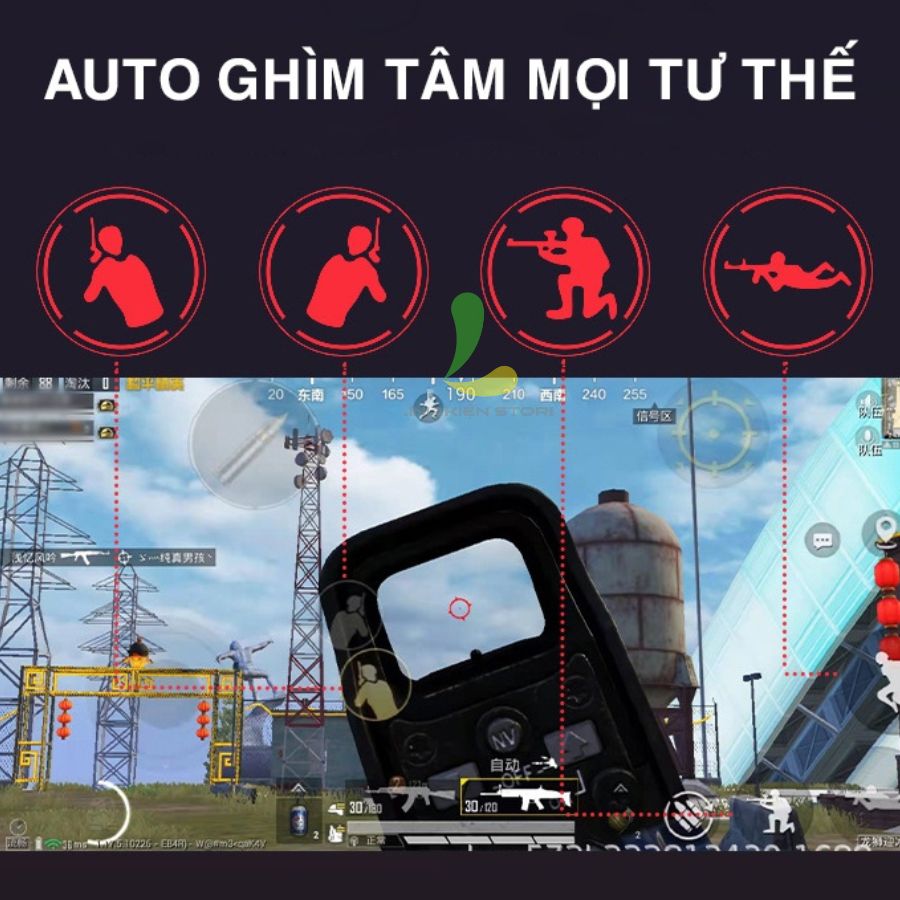 Bộ chuyển đổi chơi game Meiying M24 - Thiết bị hỗ trợ phím chuột ghìm tâm Ai kết nối điện thoại cực mướt - Hàng nhập khẩu