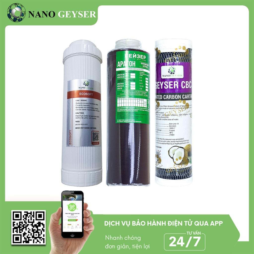 Bộ 6 lõi lọc nước dùng cho máy Nano Geyser Eco Max - Hàng Chính Hãng