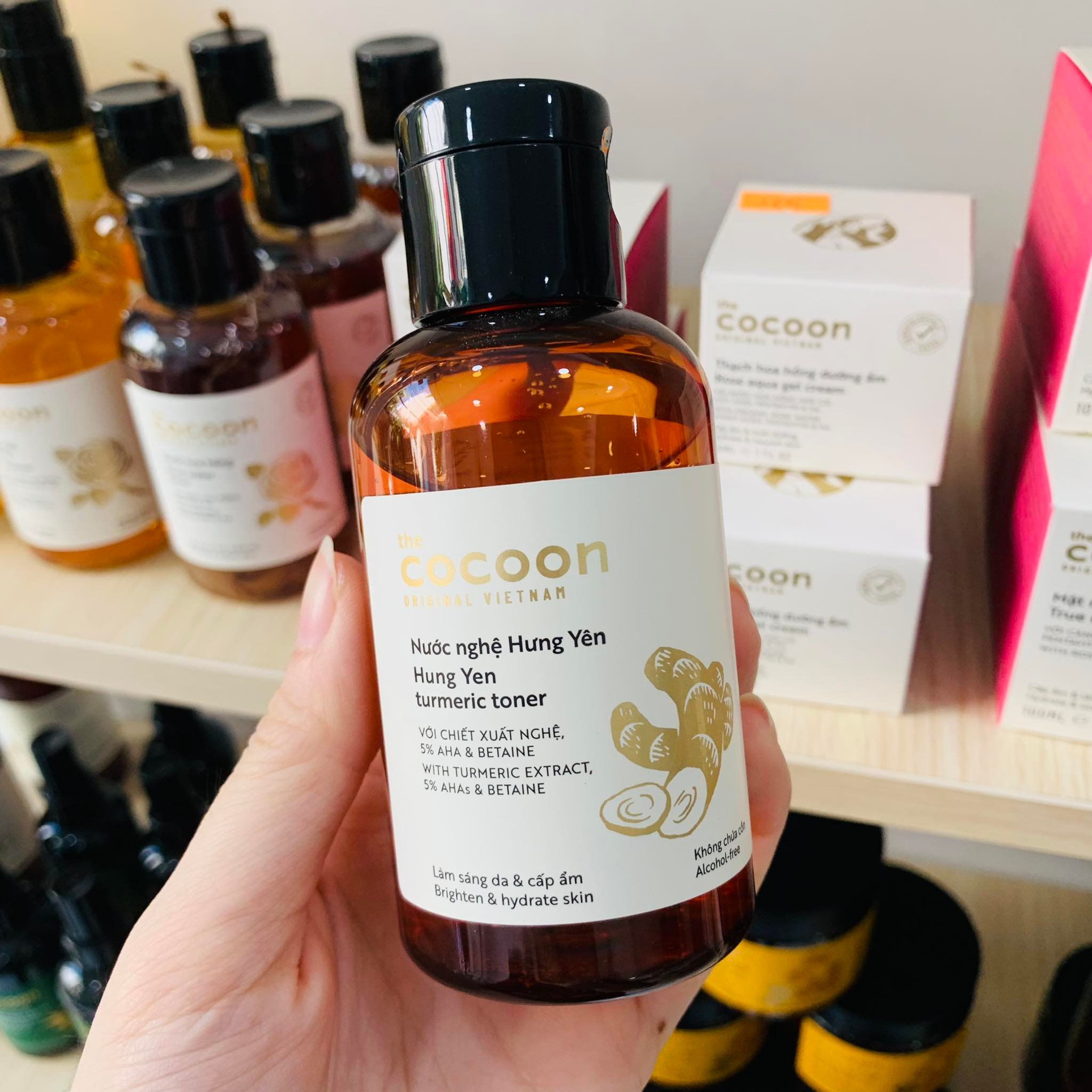 Nước cân bằng Nghệ The Cocoon Original Turmeric Hung Yen Toner 140mL