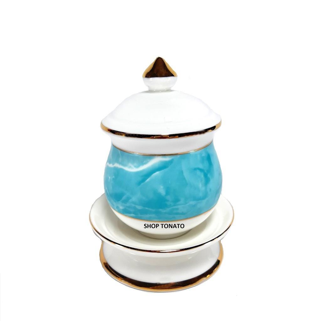 CHUNG NẮP 249 CAO CẤP XANH CAO 11.5CM,9.5CM