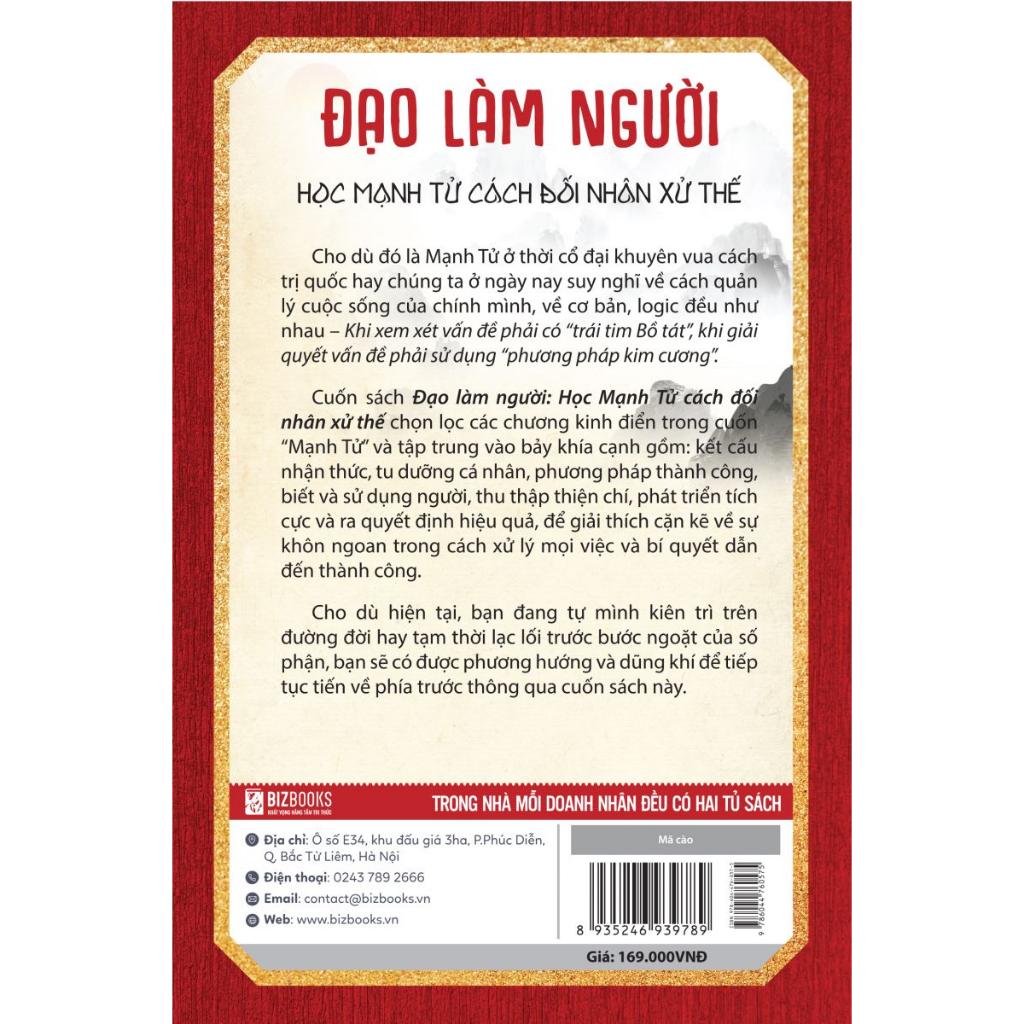 Sách - Đạo Làm Người: Học Mạnh Tử Cách Đối Nhân Xử Thế - Sách Phát Triển Bản Thân Mỗi Ngày