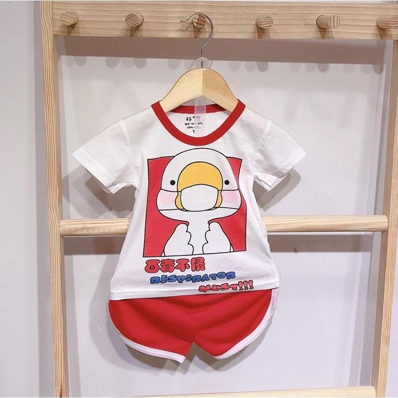 Set bộ đùi cotton cho bé, bộ cộc tay in hình dễ thương bé trai bé gái