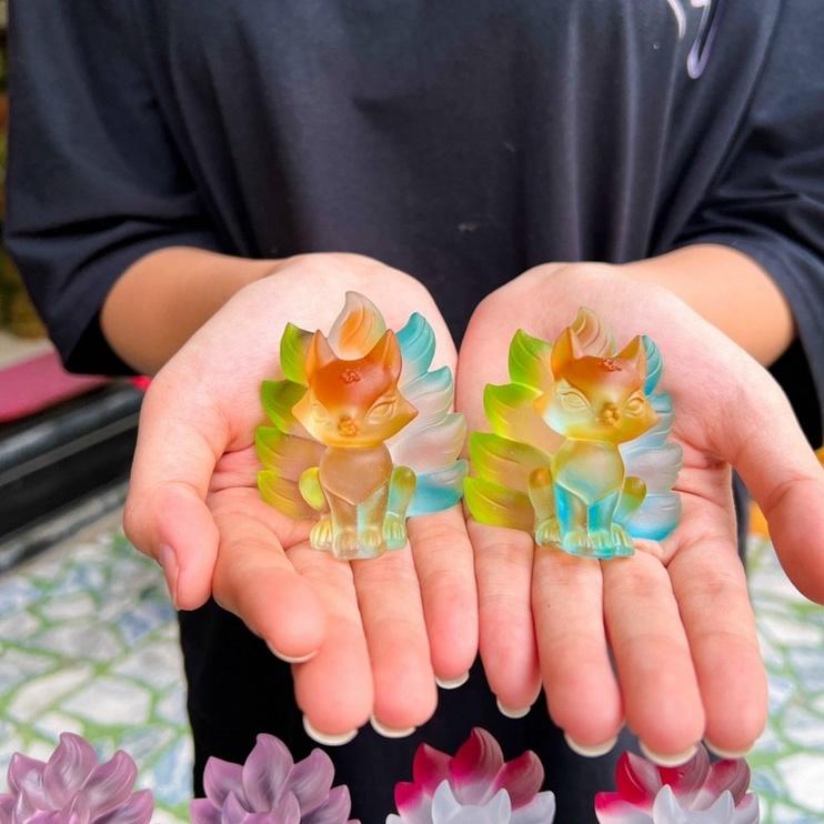 Tượng Hồ Ly Lưu Ly Cao Cấp - Size mini Siêu Xinh