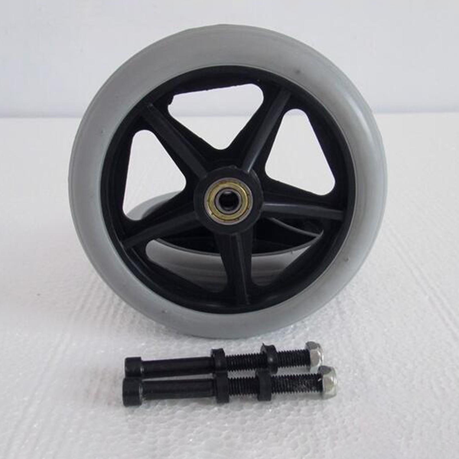 Solid 6" PVC Wheelchair Front Wheel Wheels for Supplies Accessories
