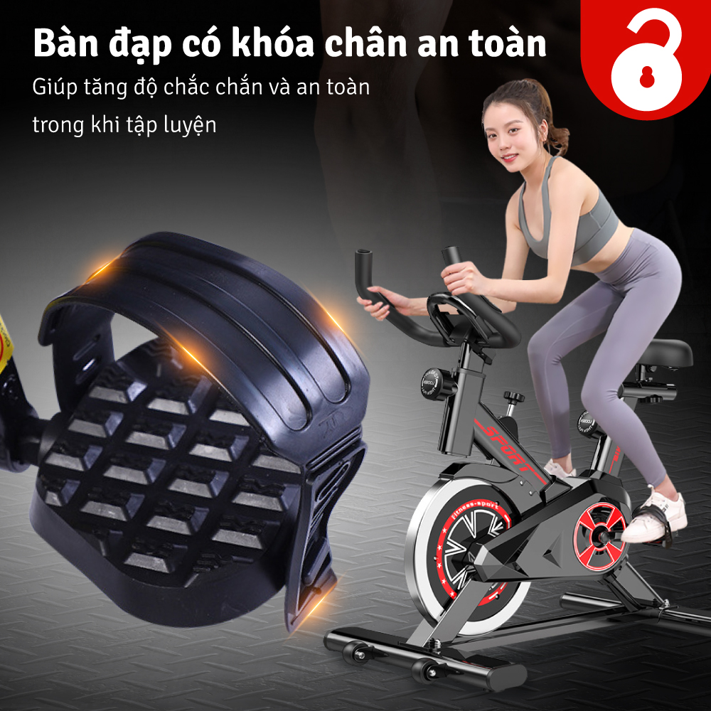Xe đạp tập thể dục, Xe đạp thể thao,Xe đạp thể dục trong nhà có đồ hồ hiển thị quãng đường, calo tiêu thụ, giảm mỡ, săn chắc cơ thể