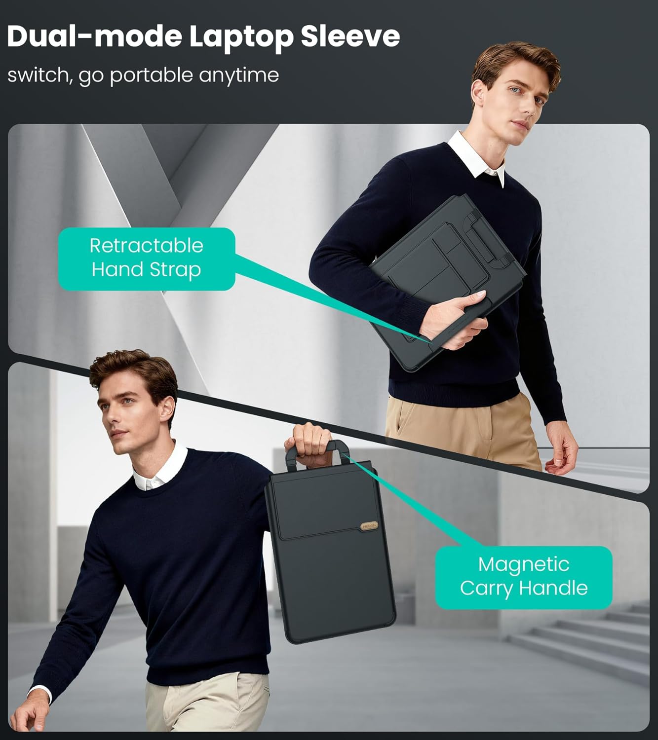 Bao da Nillkin Versatile Pro có giá đỡ và tấm lót chuột cho Laptop 14inch 16inch Macbook Air Pro/Surface/HP/Dell - Hàng Chính Hãng