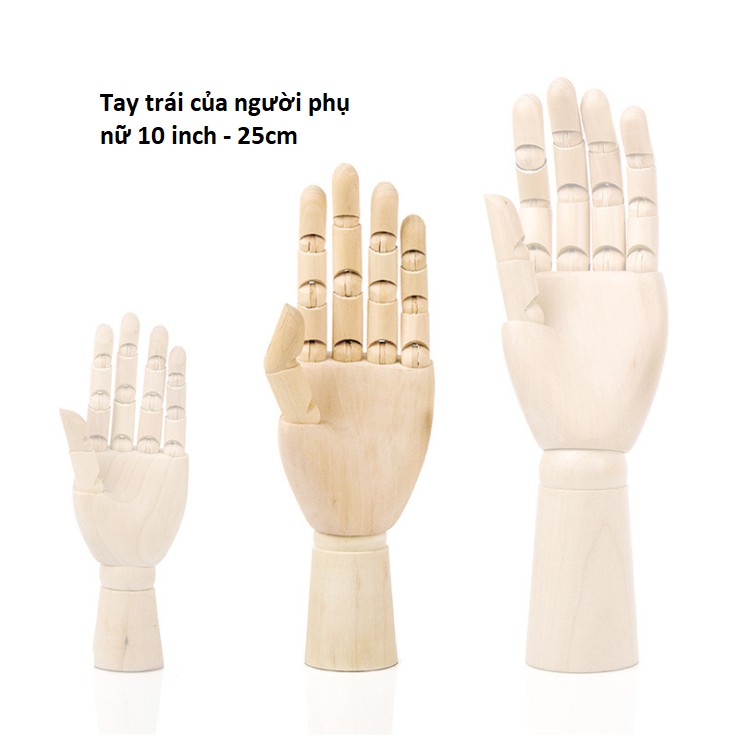 Lalunavn Bàn tay gỗ mô hình mỹ thuật, thiết kế, hội họa - Artists Wooden Hand