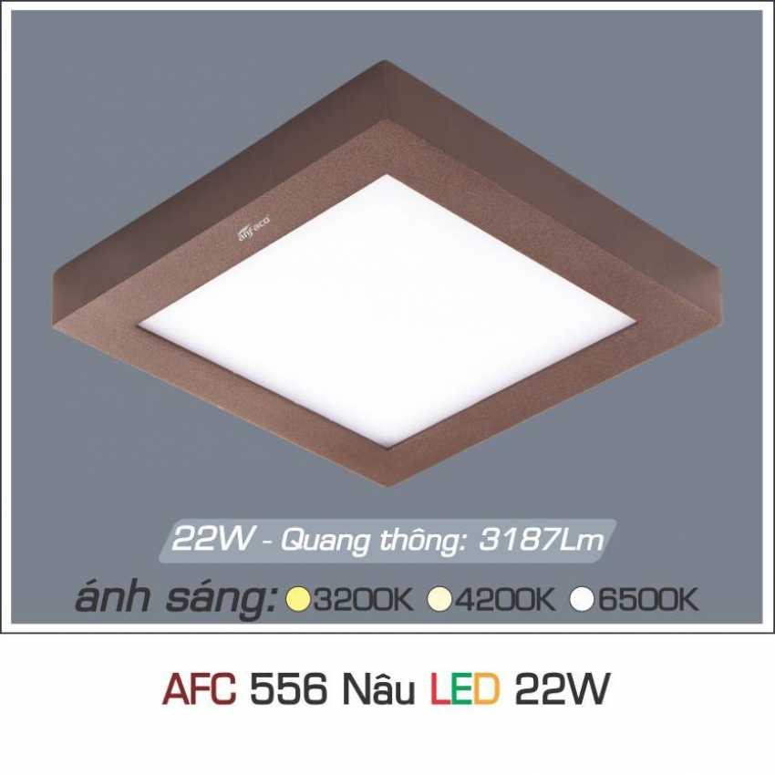 Đèn led ốp trần Anfaco AFC 556 viền nâu - Hàng chính hãng