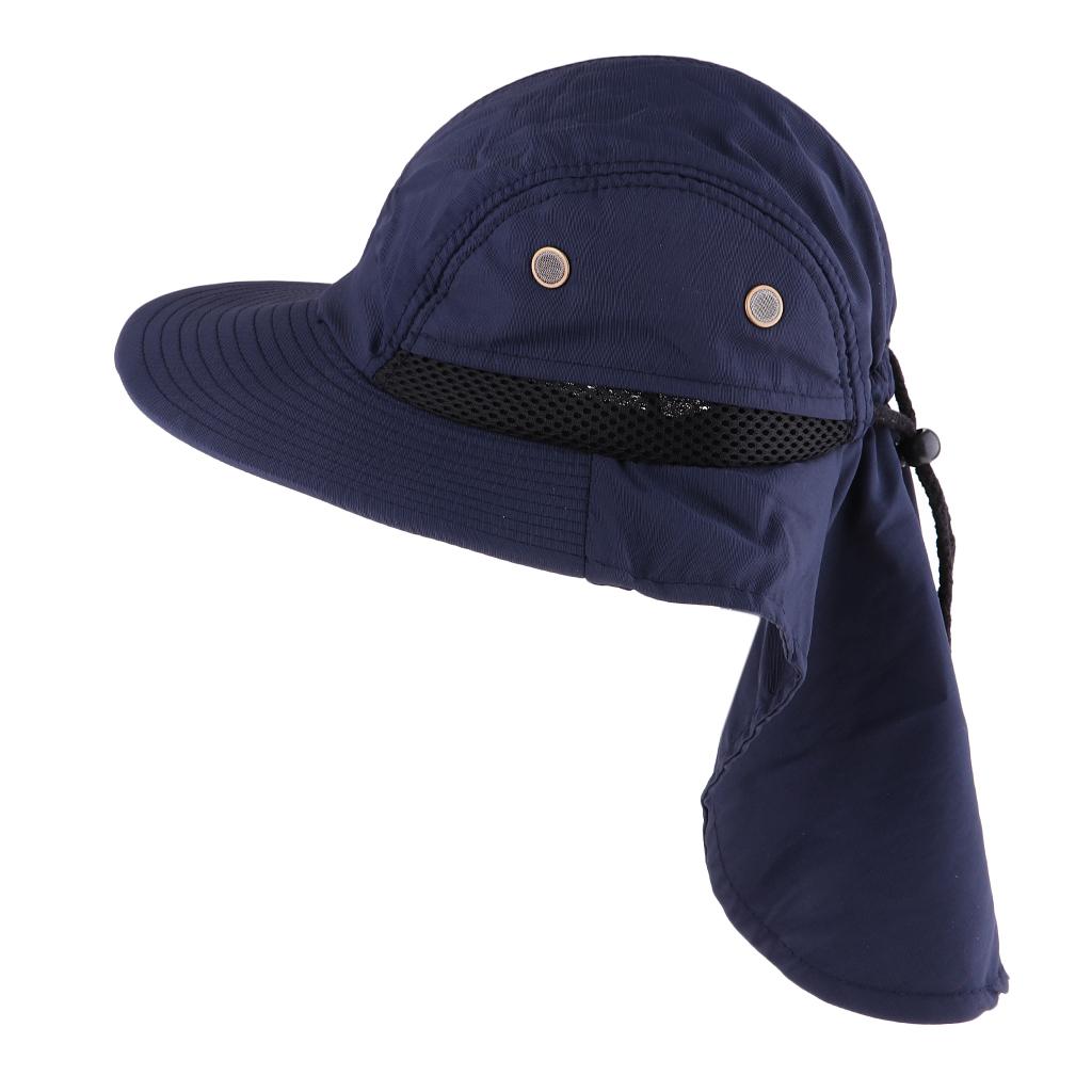 360-degree Outdoor Jungle Hat Shawl Neck Sun Protection Hat Face Protection Blue