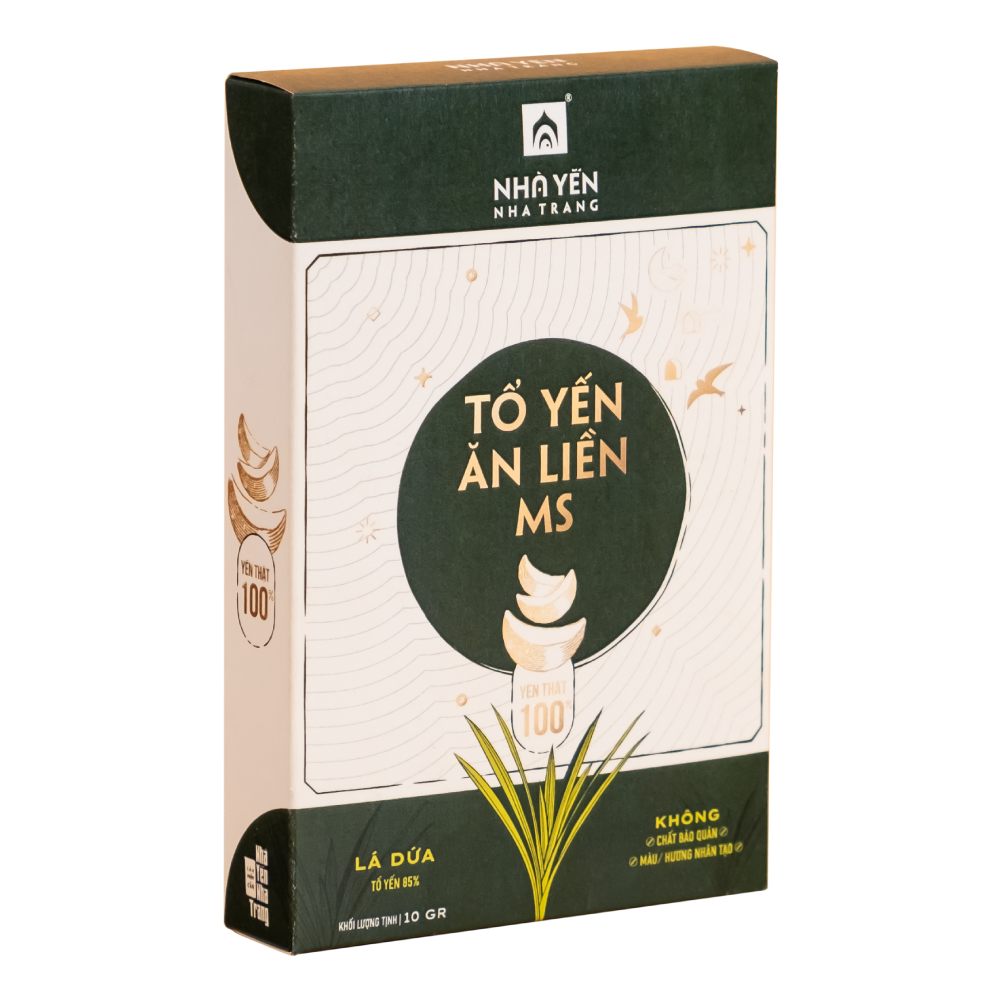 Tổ Yến Ăn Liền MS - Nhiều vị - Nhà Yến Nha Trang - Hộp 10 Gram - Yến Sào Cao Cấp - Hàng Chính Hãng