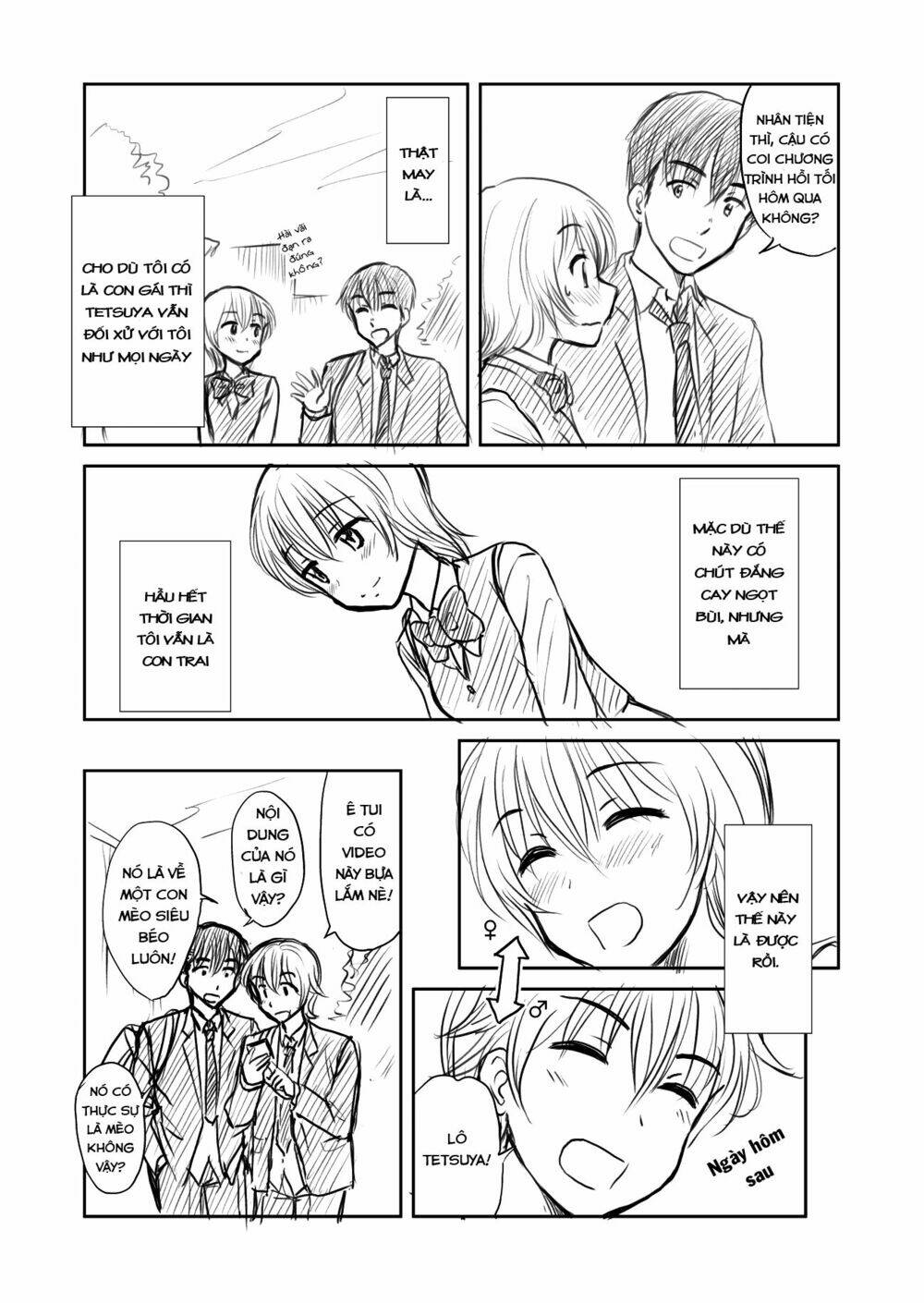 buổi sáng này khi tôi thức dậy, tôi thấy mình biến thành con gái...là chủ đề quá đỗi bình thường rồi chapter 1 3