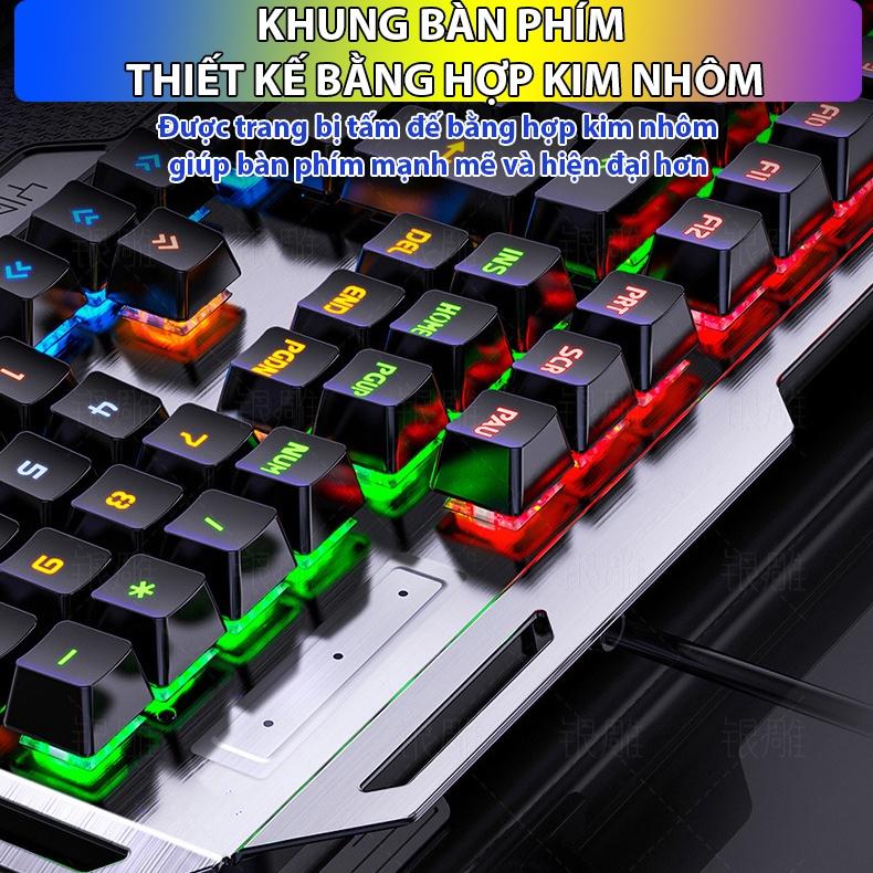 Bàn phím cơ Coputa Bàn phím máy tính Gaming có dây full LED RGB K100