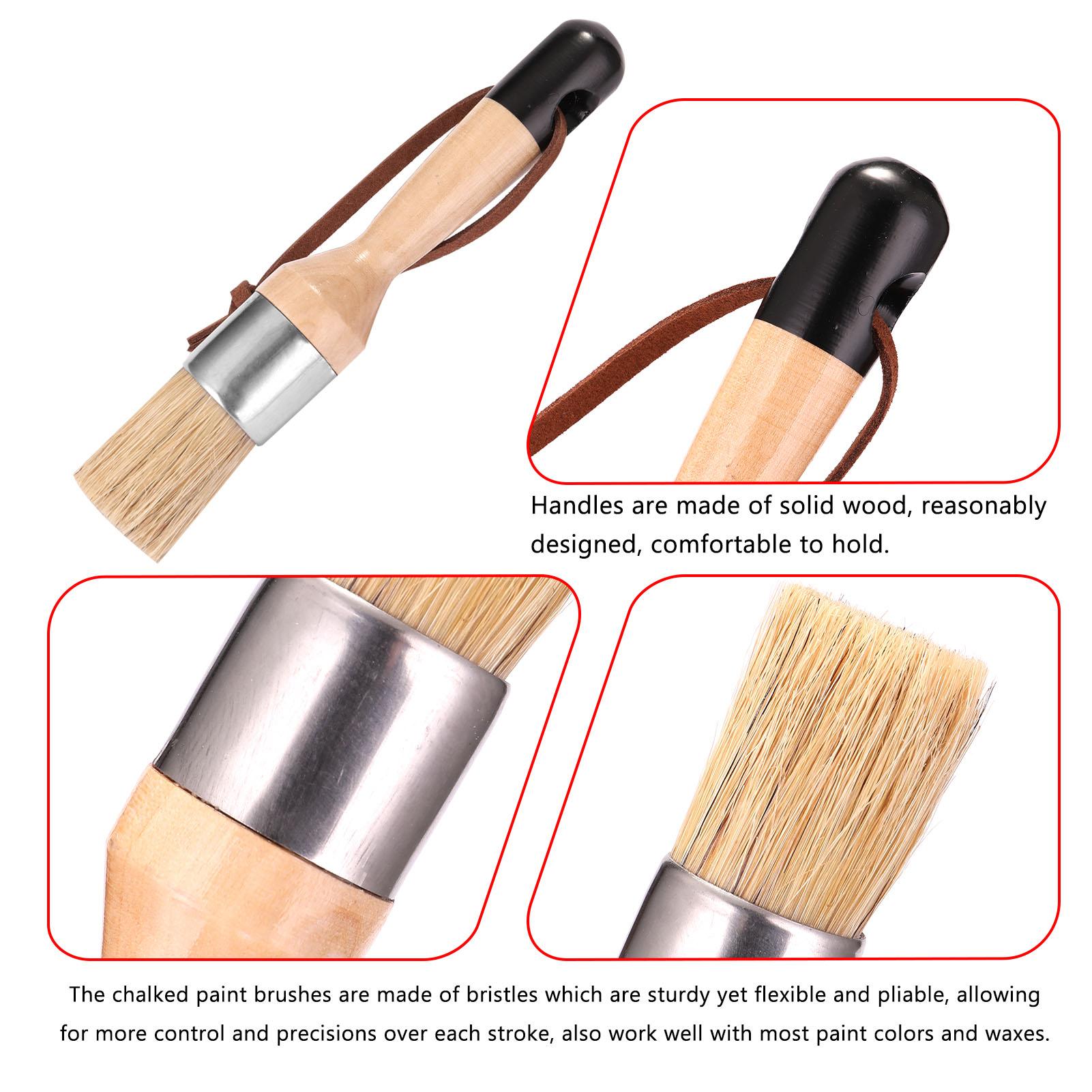 3Pcs Chalk Paint Brush Wax Paint Brushes Bristle Stencil Brushes Wood Furniture Home Wall Brush Paint Bristle Brush | Tiki 3Pcs Chalk Paint Brush Wax Paint Brushes Bristle Stencil Brushes Wood Furniture Home Wall Brush Paint Bristle Brush | Tiki