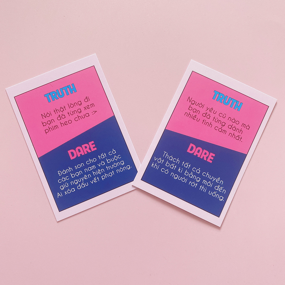 Bộ Bài Drinking Game Truth Or Dare 42 Lá Hot Trend Uống Rượu Bia Đi Nhậu Thử Thách Hay Khuấy Động Tụ Tập Bạn Bè