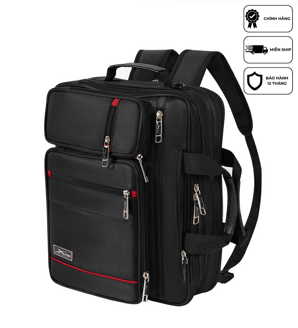 Cặp Học Sinh Cấp 2, Cấp 3, Có Ngăn Đựng Bình Nước, Cặp Đa Năng Có Quai Balo Cất Gọn Xbags Pride Xb 4102