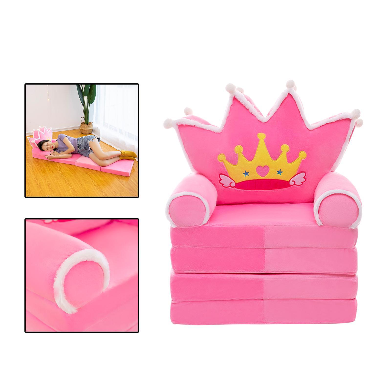 Plush Children Couch Backrest Armchair Slipcover Cartoon Foldable Kids Sofa Cover