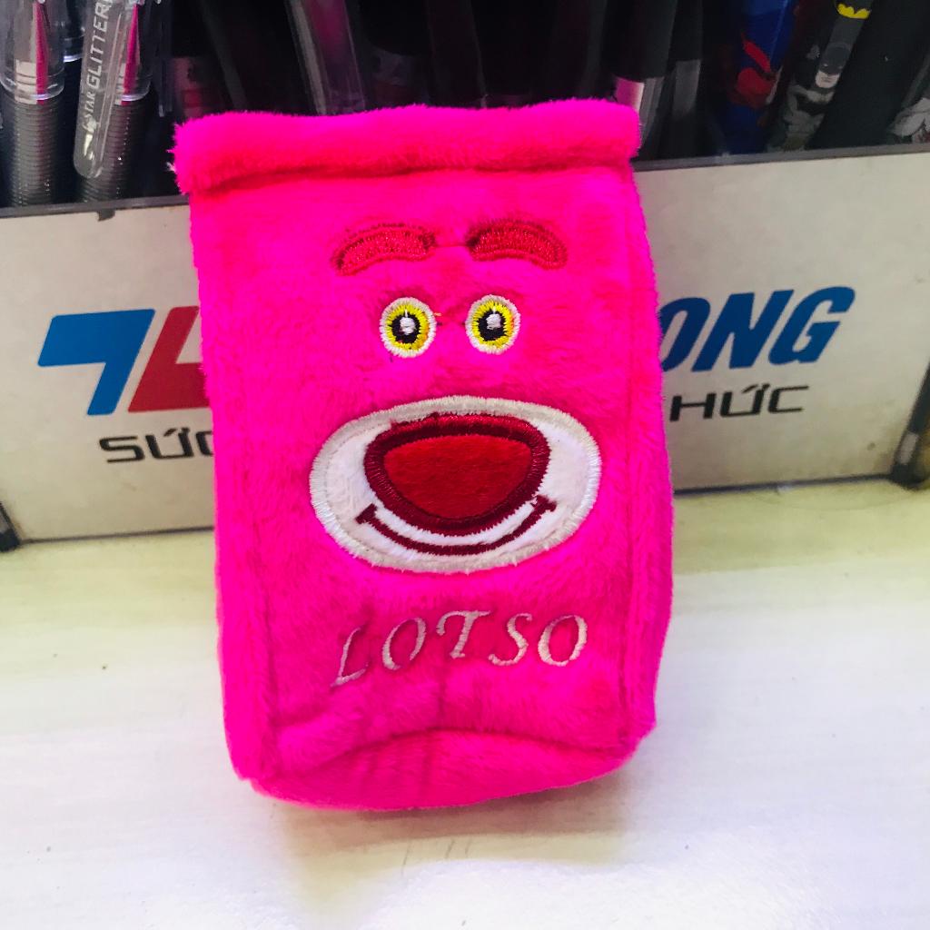 Móc Khóa Túi Đựng Tiền Có Khóa Kéo Gấu Dâu Lotse
