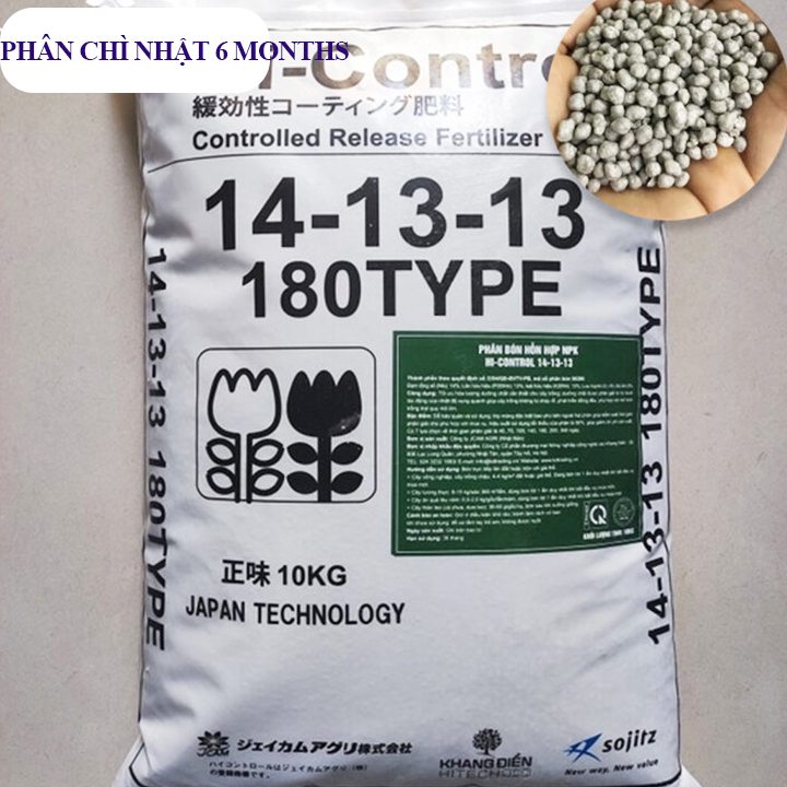 Phân Tan Chậm Hỗn Hợp Nhật (Hủ 1kg) tự hòa tan trong 6 tháng 14-11-11+ME giúp cây trồng, rau sạch đủ dinh dưỡng và tiết kiệm chăm sóc