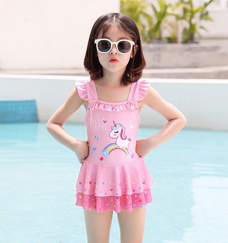 Cô Gái Một Mảnh Phù Hợp Với Trẻ Em Váy Đầm 2021 Kid Hoạt Hình Dễ Thương Đồ Bơi Plus Kích Thước Bé Đi Biển Áo Tắm