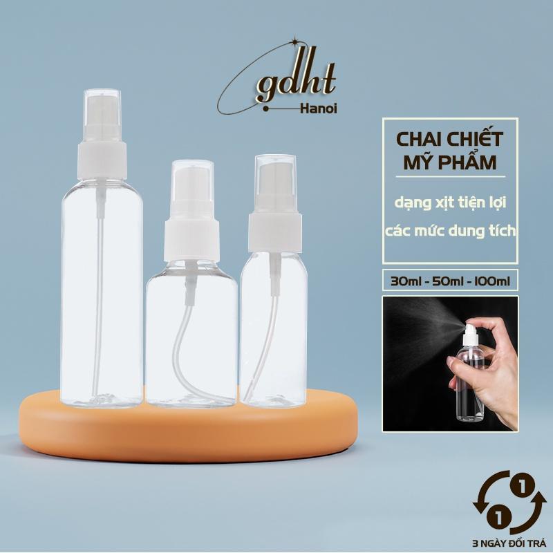 Chai lọ chiết mỹ phẩm du lịch dạng xịt các mức dung tích 30ml, 50ml, 100ml