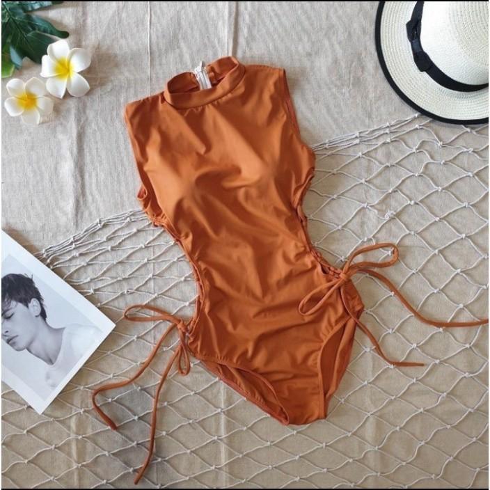 Bikini đồ bơi đi biển 1 mảnh liền thân đan dây rút eo khóa lưng đẹp VATIXA BKN47