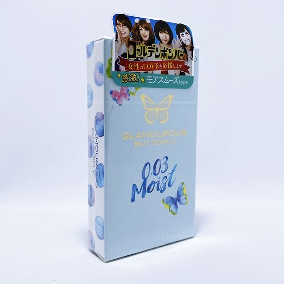Bao Cao Su Cao Cấp Siêu Mỏng Ôm Khít Jex Glamourous Butterfly 0.03 Moist + Bcs Siêu Mỏng Nhiều Chất Bôi Trơn Sagami 0.02 Extra - Hàng Chính Hãng 100% - Che Tên Sản Phẩm