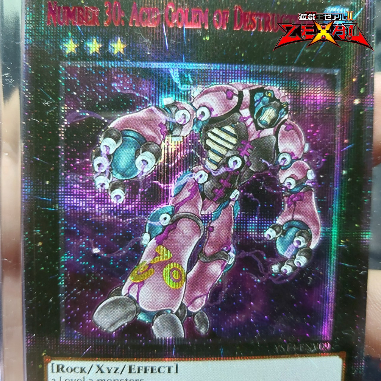 Thẻ bài yugioh Yuma Number 30 Acid Golem of Destruction Người đá Axit TẶNG Sleeves bảo vệ 1458 D7 1