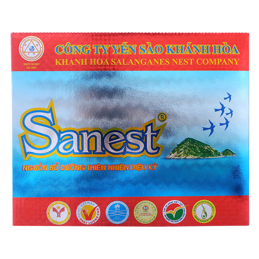 Hộp 6 Hũ Nước Yến Sào Sanest Không Đường