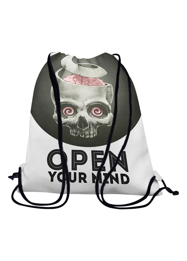 Túi rút Đầu lâu Open your mind - BDAA047