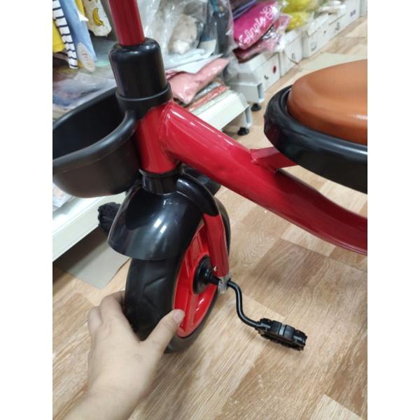 Xe đạp xích lô 3 bánh 2 ghế ngồi bọc da khung to khỏe choi bé 2-8t