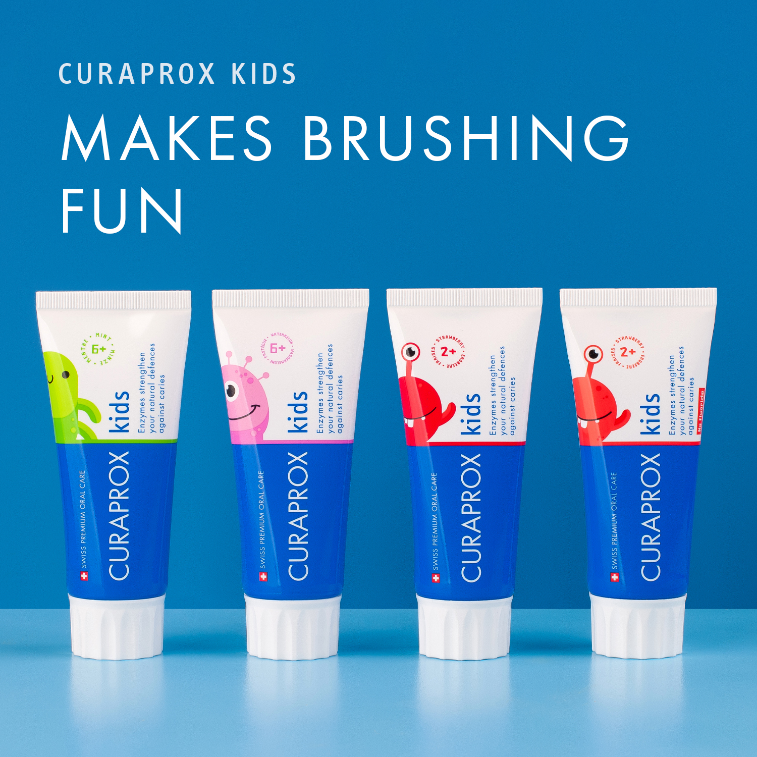 Kem đánh răng trẻ em Curaprox Kids 60ml Thụy Sĩ