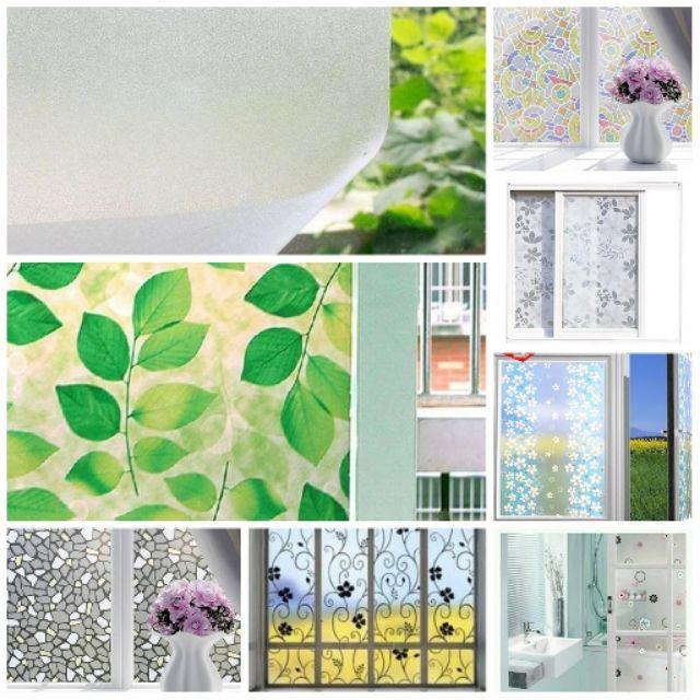 5m decal kính khổ 60cm. Nhiều Mẫu, nhiều màu.