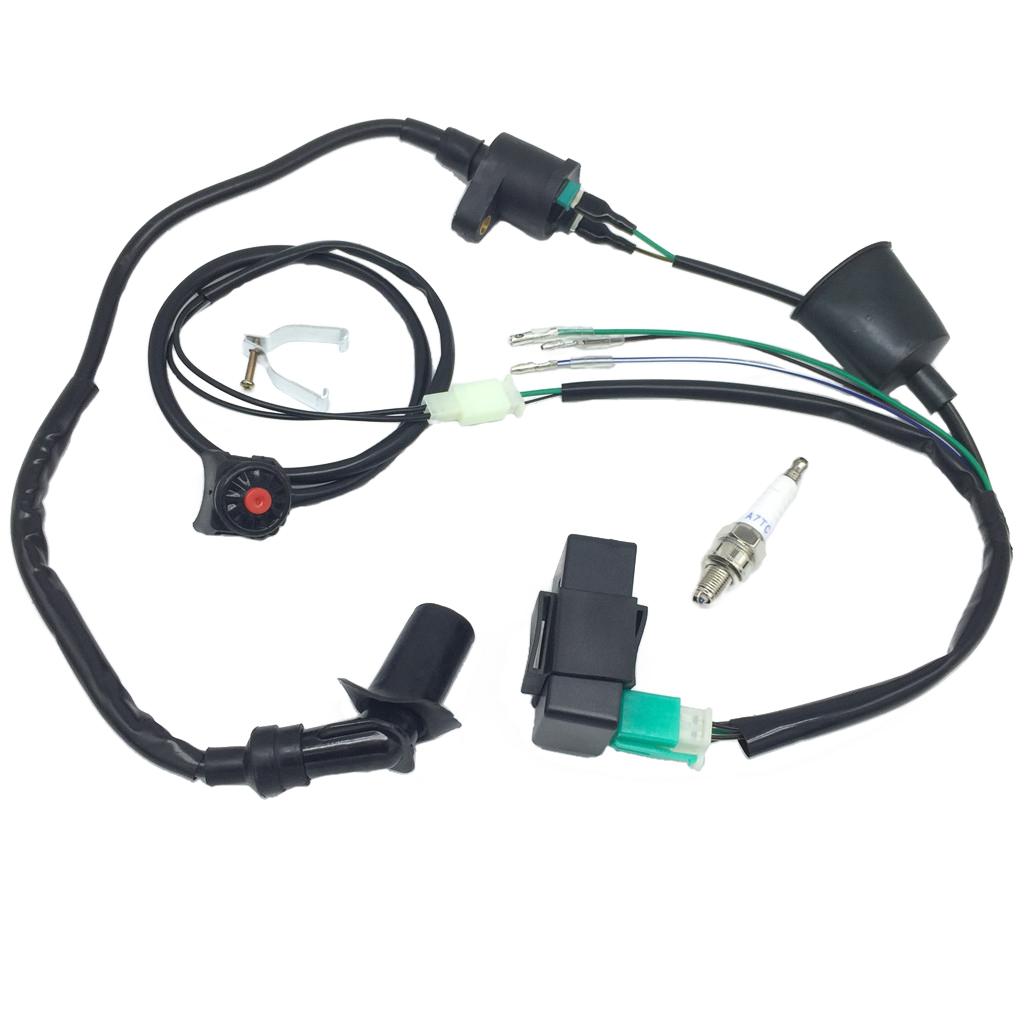 Wiring Loom Ignition Coil CDI Unit Kill switch 50-160cc Dirt Bike