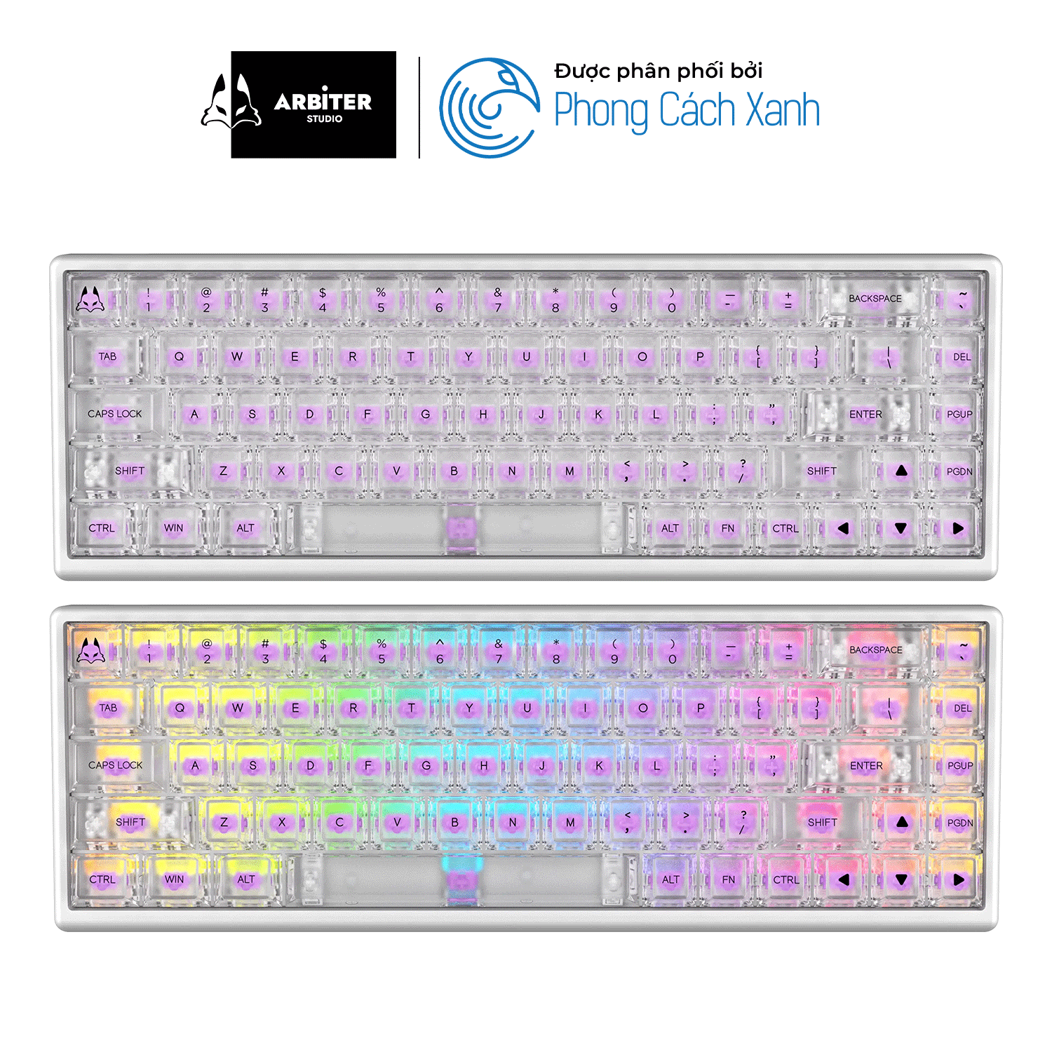 Bàn phím từ HE Arbiter Studio Polar 65 Phantom - Hàng Chính Hãng