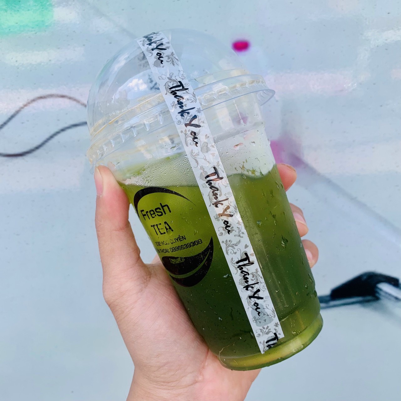 Cuộn Băng keo THANK YOU dán ly cafe - nắp hộp ATD111