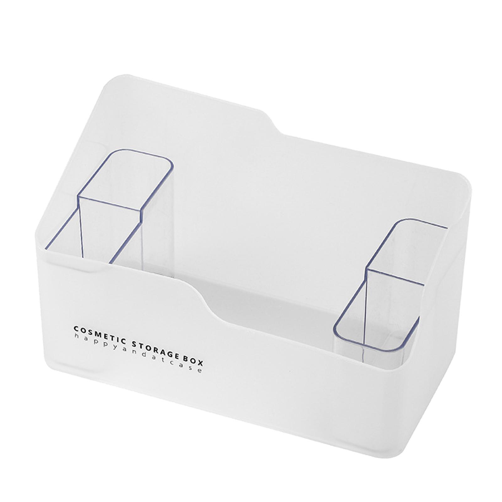 Cosmetics Organizer Makeup Box Jewelry Storage for Perfume Remote Control White