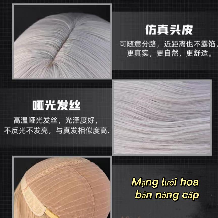 Wig/Tóc giả cô nàng cáo tinh nghịch ombre hồng light xanh siêu yêu - S83 nguyên đầu teen/lolita