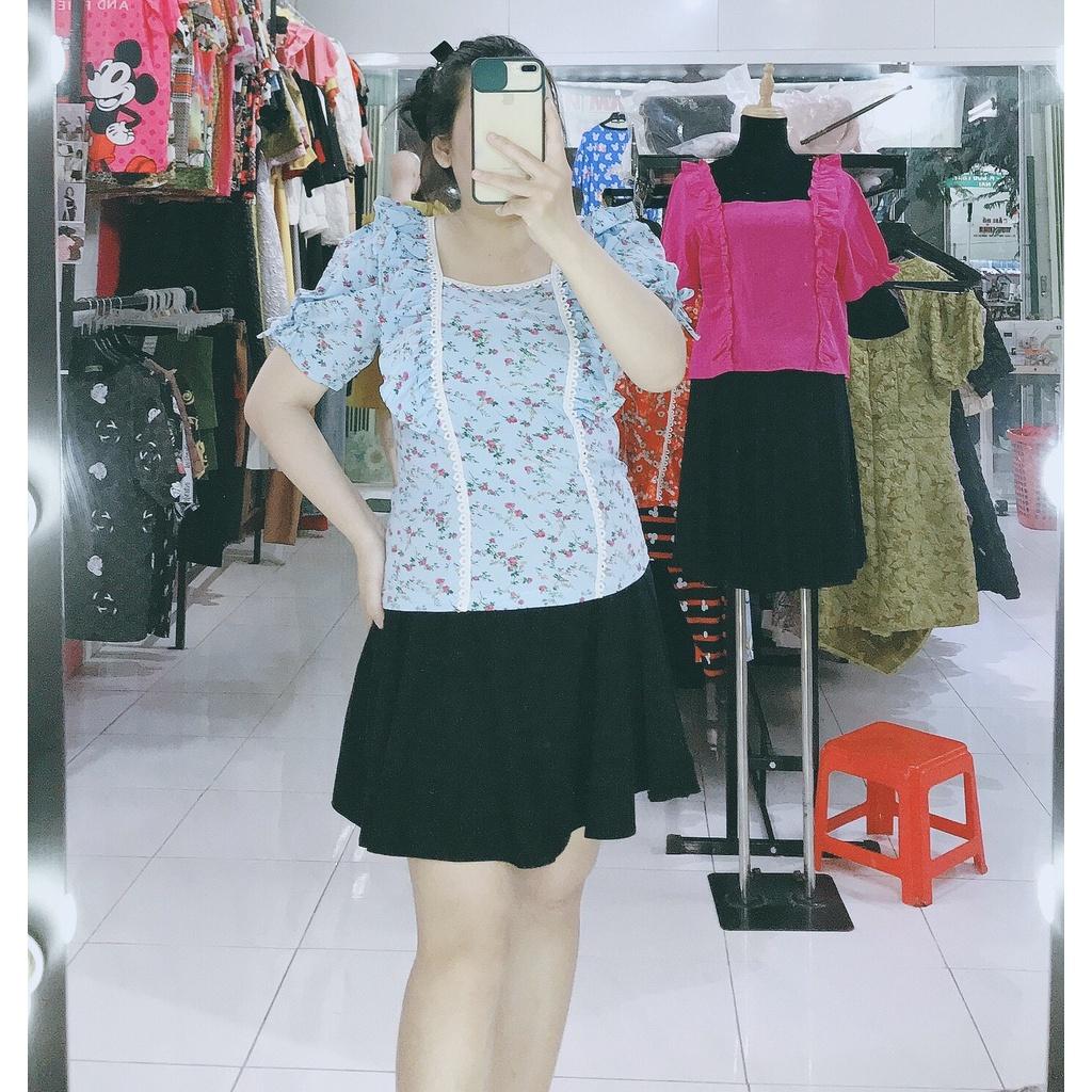 ÁO HOA BÁNH BÈO VIỀN REN BIGSIZE