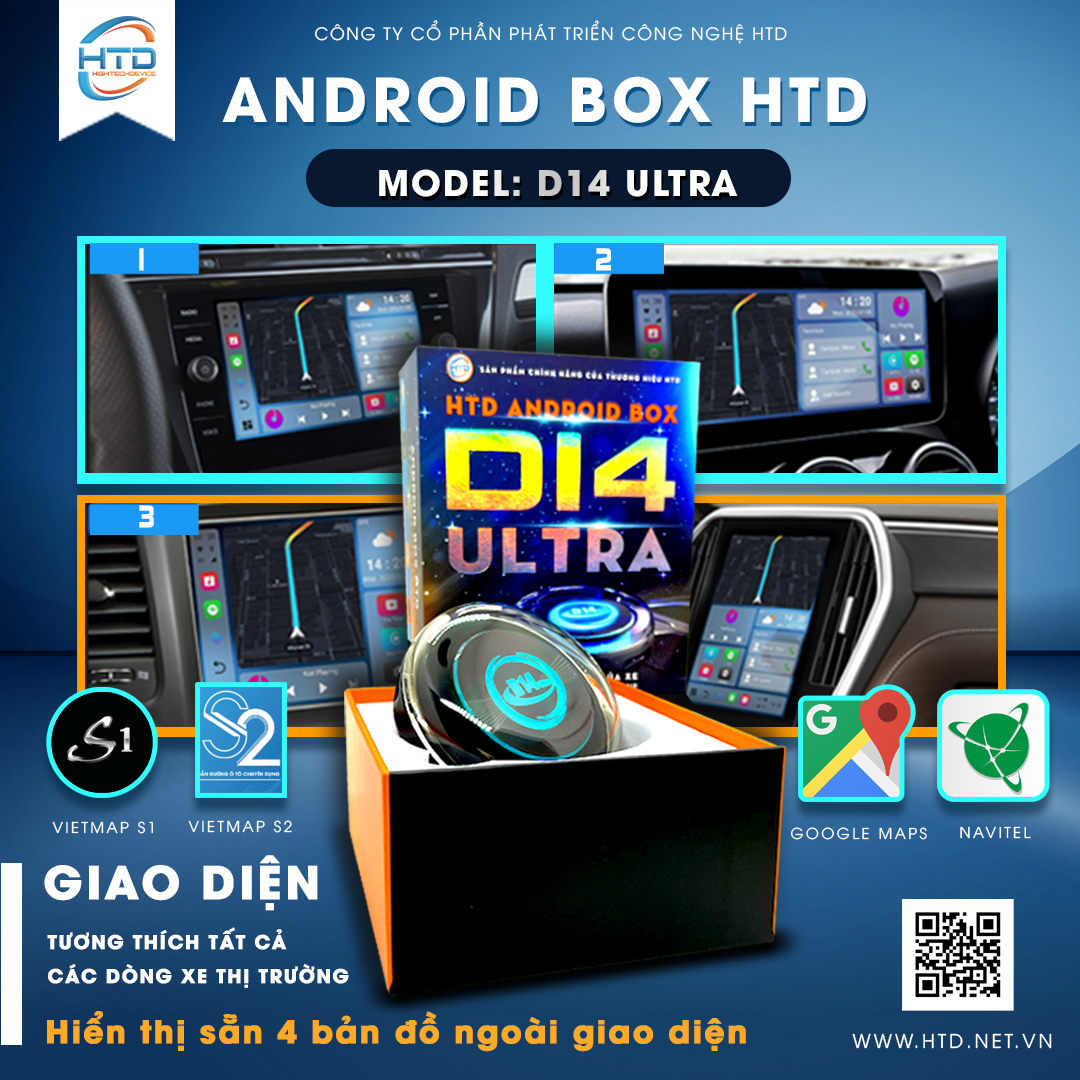 Carplay Ai Box Android - Carplay AI Box D14 Ultra cho ô tô chính hãng HTD
