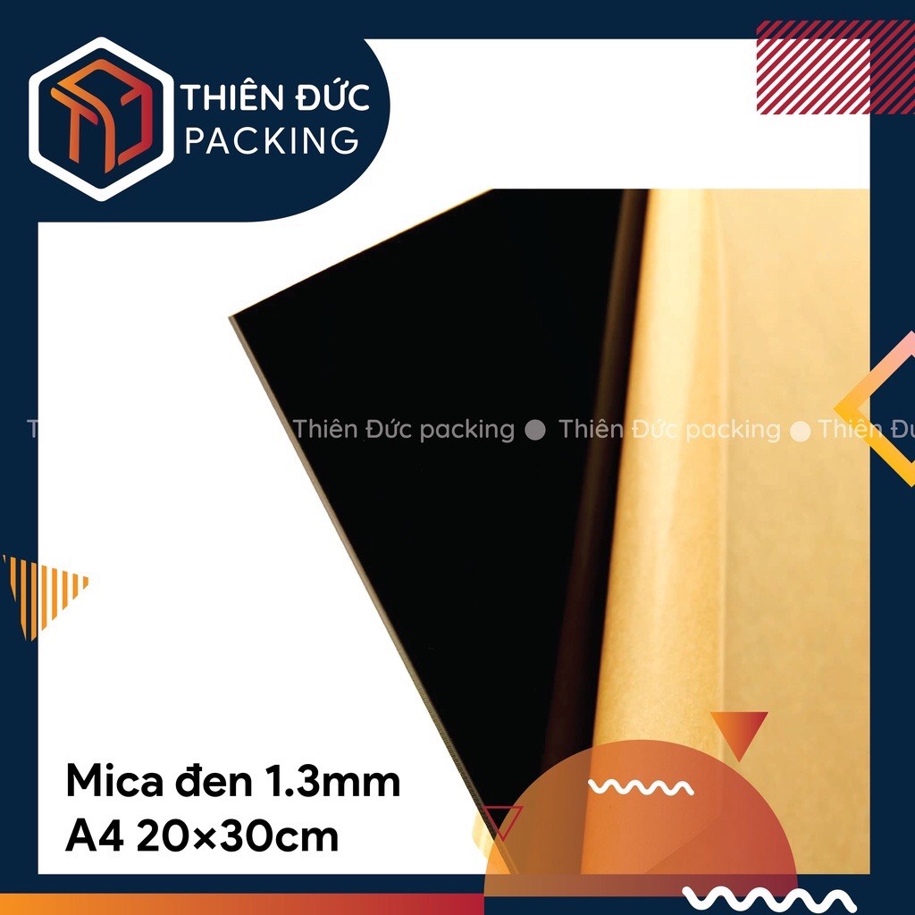 Tấm Nhựa MICA Đen/Trong Suốt 1.3mm A4 (20x30cm) - Làm Mô Hình, Quảng Cáo, Biển Hiệu Pano...(1 mặt đế)