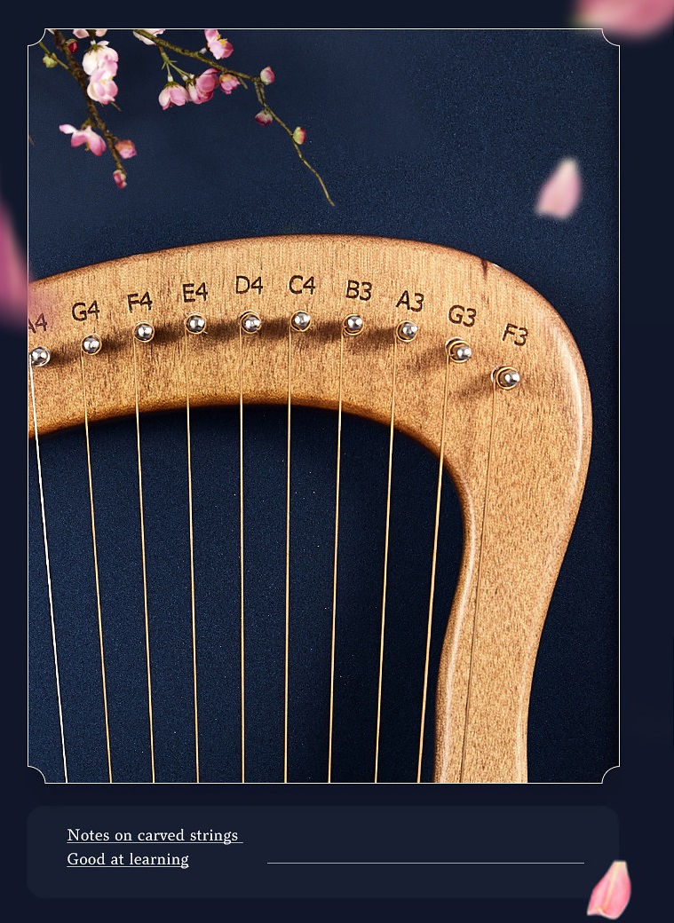 Đàn Lyre 19 dây đàn hạc Lyre Harp CEGAN-M19 Stings Đầy đủ phụ kiện LOẠI 19 DÂY tặng đàn kalimba 17 phím gỗ nguyên khối Mahagony PJLIM72