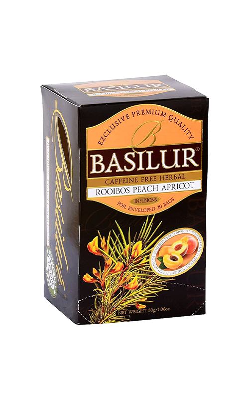 Hồng trà Basilur vị đào mơ – túi lọc 50g